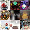   6 Sets 3 Style Iridescent Glass Dome Cover DJEW-PH0001-26B-6