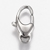 Polished 316 Surgical Stainless Steel Lobster Claw Clasps X-STAS-Z013-05A-2