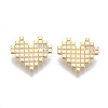 Brass Micro Pave Clear Cubic Zirconia Charms KK-S356-068-NF-1