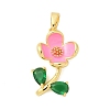 Brass Enamel Pendants KK-S507-20G-1