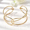 304 Stainless Steel Cuff Bangles for Women BJEW-Z150-01G-03-2