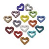 Heart Shape Polymer Clay Rhinestone Beads CLAY-NH0001-09A-2
