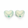 Spray Painted Opaque Acrylic Beads X-ACRP-S679-35-2