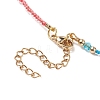 Glass & Brass Beaded Necklaces NJEW-JN04155-6