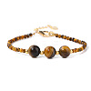 Round Natural Tiger Eye Beaded Bracelets ZS3051-6-1