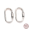 925 Sterling Silver Locking Carabiner STER-D036-14AS-1