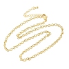 3.5MM Brass Rolo Chain Necklaces for Women NJEW-F366-02A-4