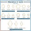 120Pcs 30 Style Brass Linking Rings KK-FH0005-76-2