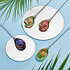 4Pcs 4 Colors Glass Charms HJEW-SP0001-74-6