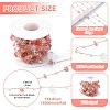 5M Natural Rose Quartz Nuggets & ABS Plastic Pearl Beaded Chains CHC-CJ0001-77-2