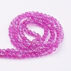 Spray Painted Crackle Glass Beads Strands CCG-Q002-6mm-09-2