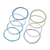 8Pcs 8 Color Glass Seed Beaded Stretch Bracelets Set for Women BJEW-JB09661-02-4