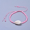 Adjustable Glass Seed Bead & Tibetan Style Zinc Alloy Charm Bracelet Sets BJEW-JB04282-01-2