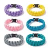 6Pcs 6 Colors 7 Inner Cores Polyester & Spandex Cord Braided Bracelets for Men Women BJEW-JB12509-2