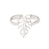 Non-Tarnish 304 Stainless Steel Cuff Rings RJEW-E063-34P-2