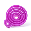 Portable Foldable Silicone Funnel Hopper AJEW-WH0104-40D-3