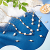 40Pcs Natural Freshwater Pearl Copper Wire Wrapped Rice Connector Charms PALLOY-PH01689-5