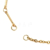 Brass Bar Link Chain & 304 Stainless Steel Cable Chain Bracelet Making AJEW-JB01421-01-2