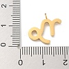 Ion Plating(IP) 304 Stainless Steel Micro Pave Cubic Zirconia Charms STAS-Z107-09G-12-3