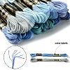 12 Skeins 12 Colors 6-Ply Polyester Embroidery Floss OCOR-FS0001-01A-01-3