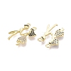 Valentine's Day Brass Micro Pave Cubic Zirconia Pendants KK-Q072-14G-2