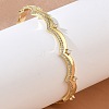 Brass Micro Pave Clear Cubic Zirconia Cuff Bangles for Women BJEW-A172-04G-3