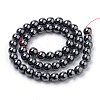 Non-magnetic Synthetic Hematite Beads Strands G-S259-44-4mm-2
