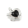 925 Sterling Silver Micro Pave Cubic Zirconia Pendants STER-Q002-02G-3