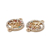 Colorful Evil Eye Alloy Enamel Connector Charms FIND-A024-26G-3