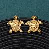 304 Stainless Steel Turtle Stud Earrings EJEW-Z135-02G-02-1