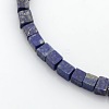 Cube Natural Lapis Lazuli Beads Strands G-P057-02-3