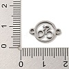 201 Stainless Steel Hollow Connector Charms STAS-S146-10P-3