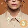12Pcs 3 Colors Alloy Shield Crown Brooch Pin JEWB-CA0001-17-7
