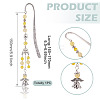 Natural Quartz Crystal Round Beads & Alloy Angel Bookmarks AJEW-TA00054-3