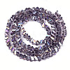 Electroplate Transparent Glass Beads Strands GLAA-N021-4mm-01-2