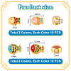 40Pcs 4 Styles Zinc Alloy Enamel Beads ENAM-PH0003-25-2