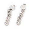304 Stainless Steel Interlocking Rings Dangle Stud Earrings for Women EJEW-E264-07-2