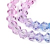 Gradient Color Baking Paint Glass Bead Strands X-DGLA-A039-T2mm-A06-2