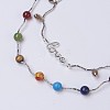 Chakra Natural & Synthetic Mixed Stone Tiered Necklaces NJEW-JN02125-3