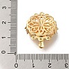 Brass Micro Pave Clear Cubic Zirconia Box Clasps with Resin KK-H480-08G-3