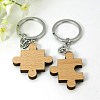 Romantic Gifts Ideas for Valentines Day Wood Hers & His Keychain X-KEYC-E006-14-2