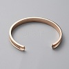 304 Stainless Steel Grooved Open Cuff Bangle for Women LS-BJEW-WH0009-11RG-1