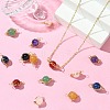 16Pcs 8 Style Natural Gemstone Connector Charms PALLOY-CJ00053-6