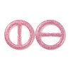 Flat Round Resin Buckle Clasps CRES-WH0013-15K-1