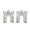 Brass Micro Pave Clear Cubic Zirconia Pendants KK-K351-71P-1