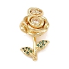 Brass Micro Pave Cubic Zirconia Pendants KK-H525-05D-G-1