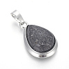 Natural Lava Rock Pendants G-L512-C12-2
