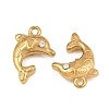 304 Stainless Steel with Crystal Rhinestone Charms RB-CBABFDA-11G-G-2