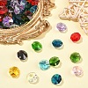 100Pcs 10 Colors Electroplate Glass Links Connectors EGLA-YW0005-58-4