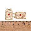 Brass Enamel Pendants KK-Q098-03G-3